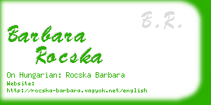 barbara rocska business card